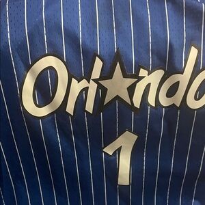 Mitchell & Ness Blue Pinstripe Swingman Jersey Penny Hardaway